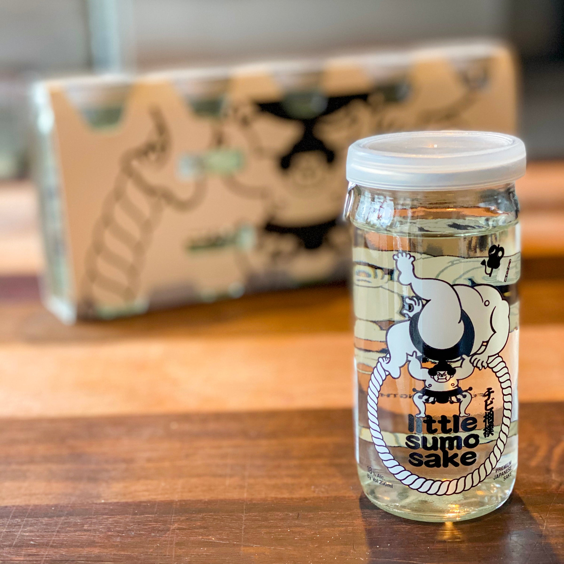 little sumo Junmai Genshu Sake- 200ml Cup | Umami Kushi - Japanese